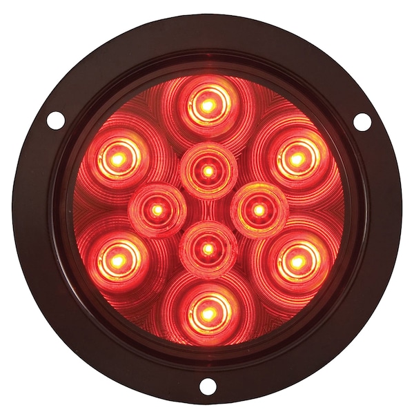 Optronics 10-Led Flange Mount Red Stop/Turn/Tail Light With Weathertight Connection STL42RMB - main